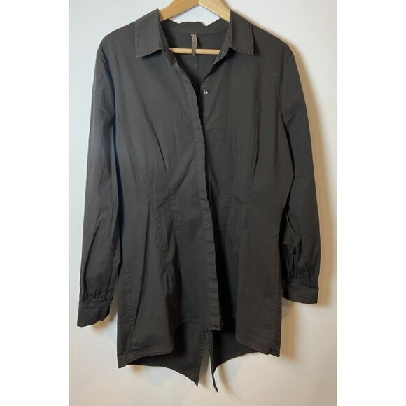 XCVI Blouse Shirt High Lo Brown Size Large L - Picture 1 of 4